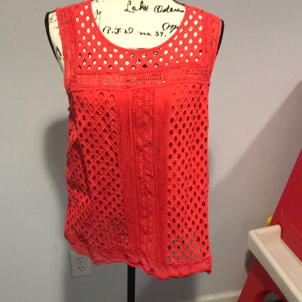 Coral stitch fix Size L tank top worn twice